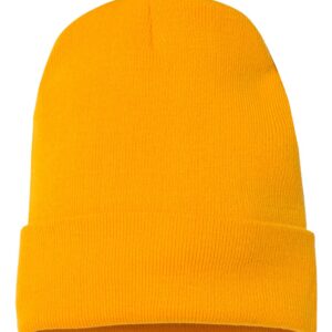 Gold Cuffed Beanie